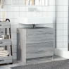 Armario de lavabo madera de ingeniería gris Sonoma 59x37x59 cm 3