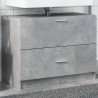 Armario de lavabo madera ingeniería gris hormigón 78x37x59 cm 1