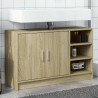 Armario de lavabo madera de ingeniería roble Sonoma 90x29x55 cm 1