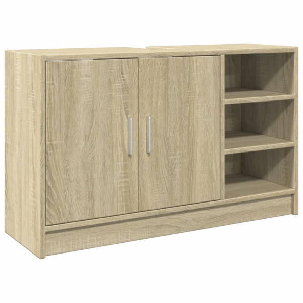 Armario de lavabo madera de ingeniería roble Sonoma 90x29x55 cm M 2