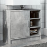 Armario de lavabo madera ingeniería gris hormigón 63x29x55 cm 1