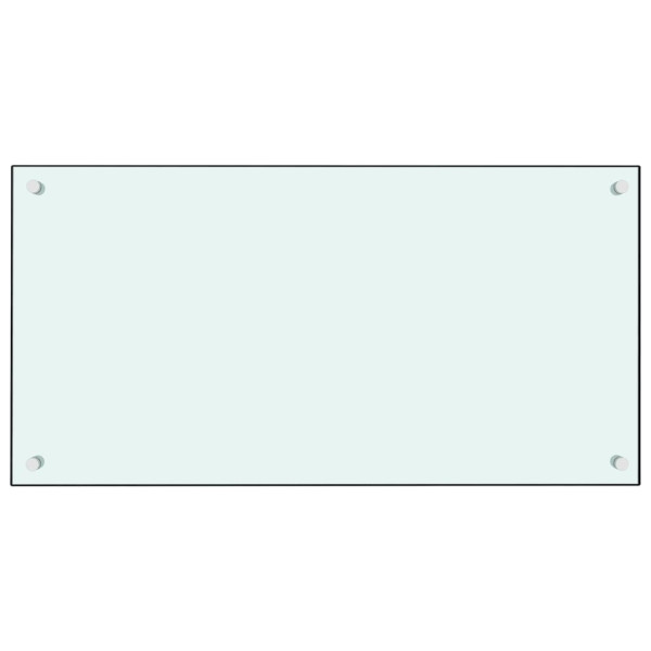 Salpicaderos de cocina 2 uds vidrio templado blanco 80x40 cm M 3