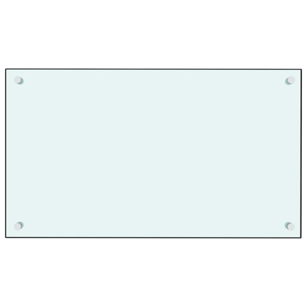 Salpicaderos de cocina 2 uds vidrio templado blanco 70x50 cm M 3