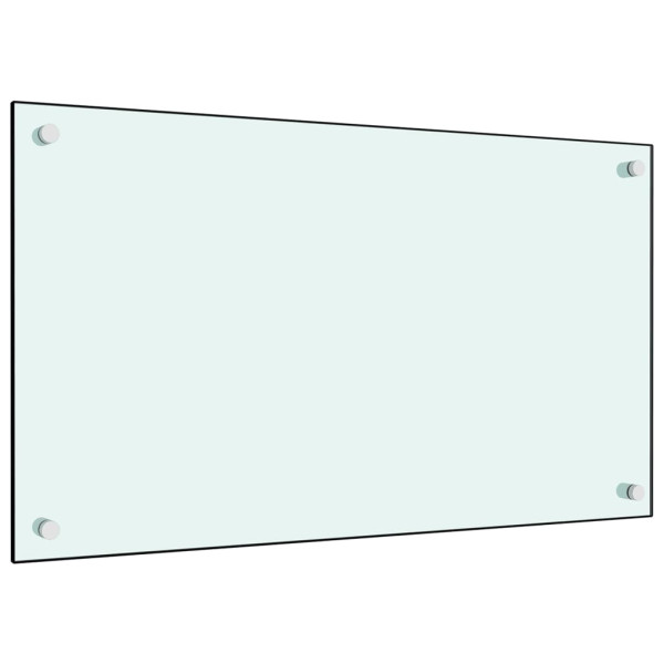 Salpicaderos de cocina 2 uds vidrio templado blanco 70x50 cm M 4