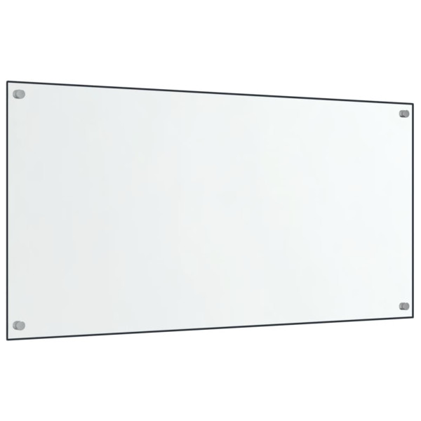 Salpicaderos cocina 2 uds vidrio templado transparente 80x40 cm M 4