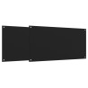 Salpicaderos de cocina 2 uds vidrio templado negro 80x50 cm 2