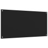 Salpicaderos de cocina 2 uds vidrio templado negro 80x50 cm 4