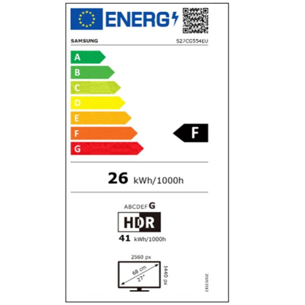 Monitor gaming curvo samsung odyssey g5 s27cg554eu 27'/ qhd/ 1ms/ 165hz/ va/ negro M 6
