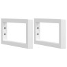 Soportes estante de lavabo 2 uds rectangular acero blanco 2