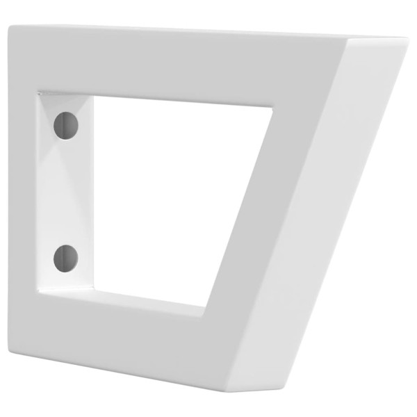 Suportes de prateleira p/lavatório 2pcs aço trapezoidais branco M 4