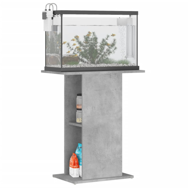 Soporte acuario madera ingeniería gris hormigón 60.5x36x72.5 cm M 3