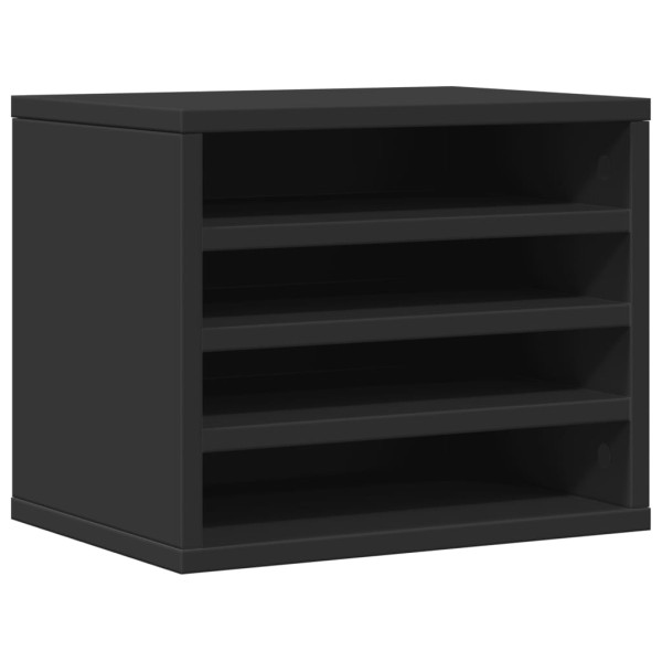Organizador escritorio madera ingeniería negro 36x26x29.5 cm M 2