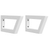 Suportes de prateleira p/lavatório 2pcs aço trapezoidais branco 2