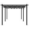 Gazebo de jardim com teto retrátil 3x6 m alumínio antracite 5