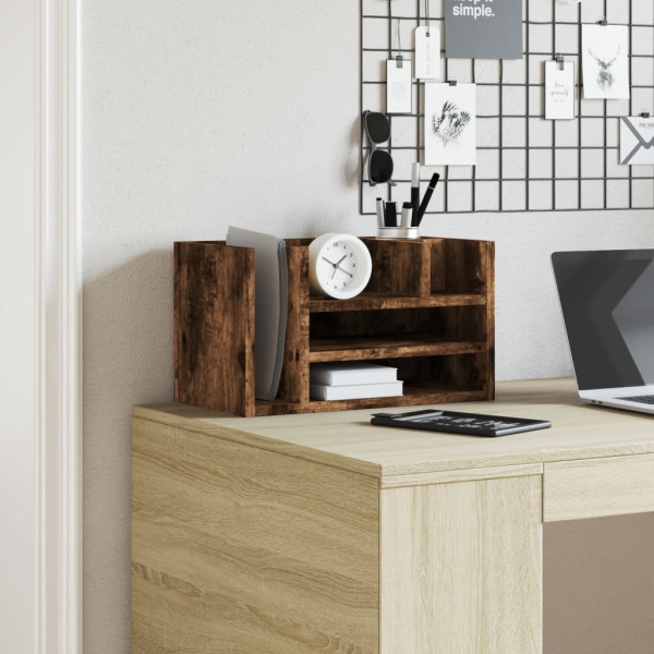 Organizador escritorio madera roble ahumado 44.5x24x25 cm M 3