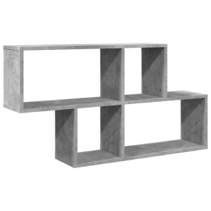 Estante de pared madera ingeniería gris hormigón 100x20x53 cm H