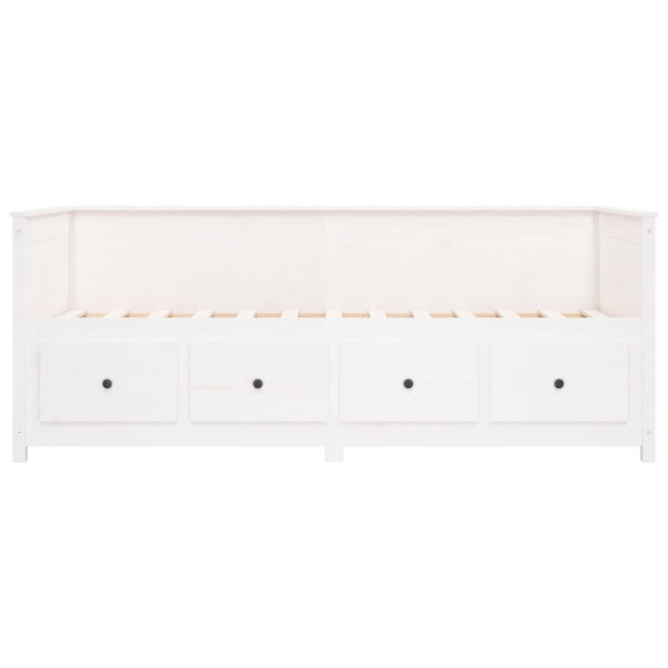 Sofá cama madera maciza de pino blanco 80x200 cm M 5