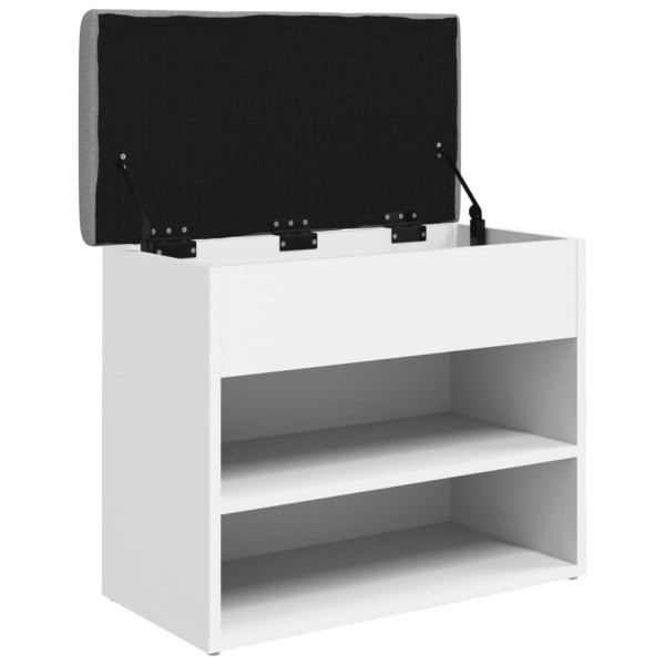 Banco sapateira 62x32x50 cm derivados de madeira branco M 5