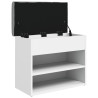 Banco sapateira 62x32x50 cm derivados de madeira branco 5