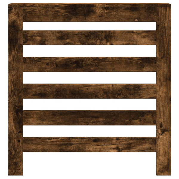 Cubierta de radiador madera ingeniería roble ahumado 78x20x82cm M 3