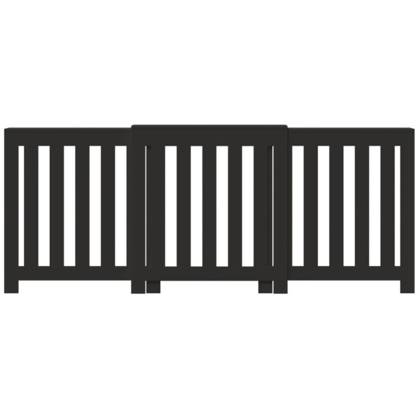 Cubierta de radiador madera de ingeniería negro 205x21.5x83.5cm M 3