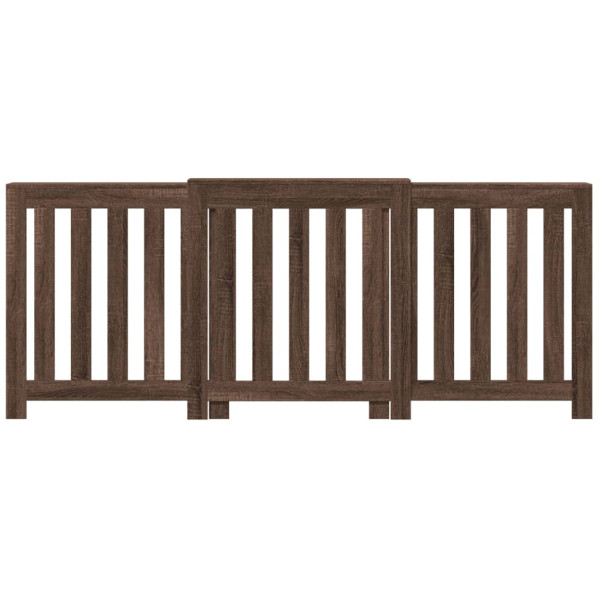 Cubierta de radiador madera marrón roble 205x21.5x83.5 cm M 3