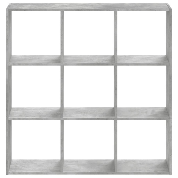 Estantería de madera de ingeniería gris hormigón 102x32x102 cm M 4
