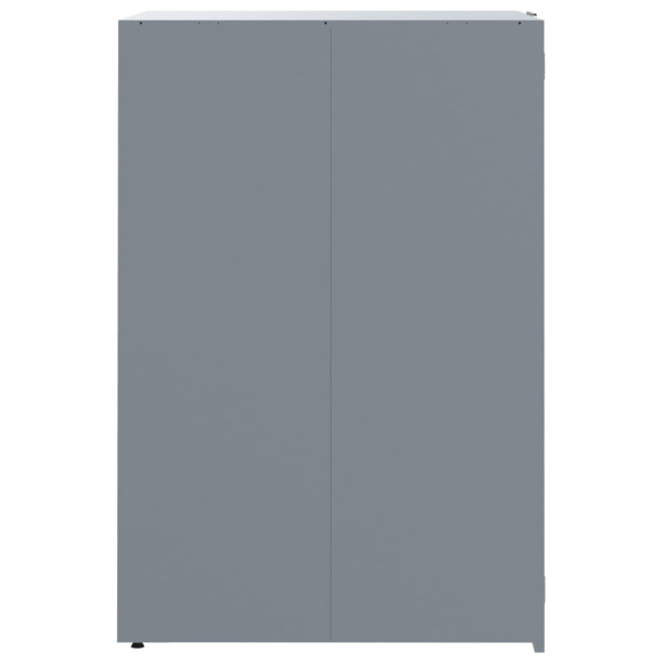Cobertizo de contenedor de basura acero gris 69x79x117 cm M 5