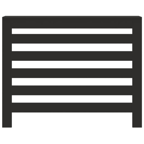 Cubierta de radiador madera de ingeniería negro 104x20x82 cm M 3