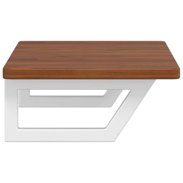 Prateleira de parede p/ lavatório aço/madeira carvalho maciça M 5