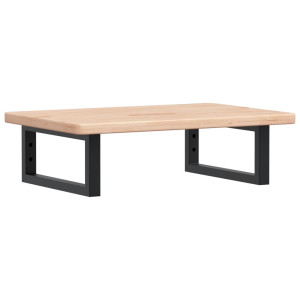 Prateleira de parede p/ lavatório aço/madeira carvalho maciça H