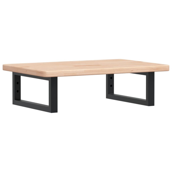 Estante de lavabo de pared de acero y madera maciza de roble M 2