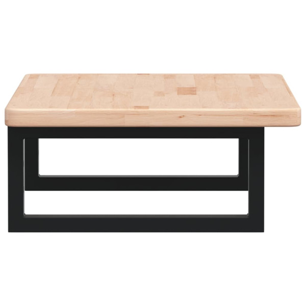 Estante de lavabo de pared de acero y madera maciza de roble M 5