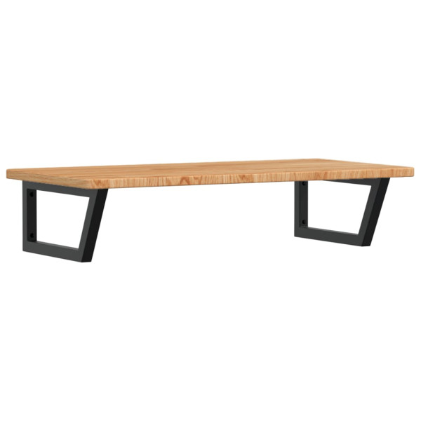 Estante de lavabo de pared de acero y madera maciza de roble M 2