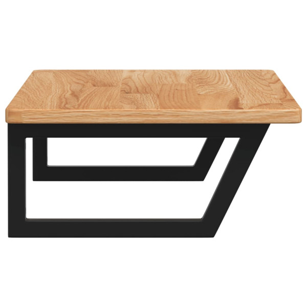 Prateleira de parede p/ lavatório aço/madeira carvalho maciça M 5