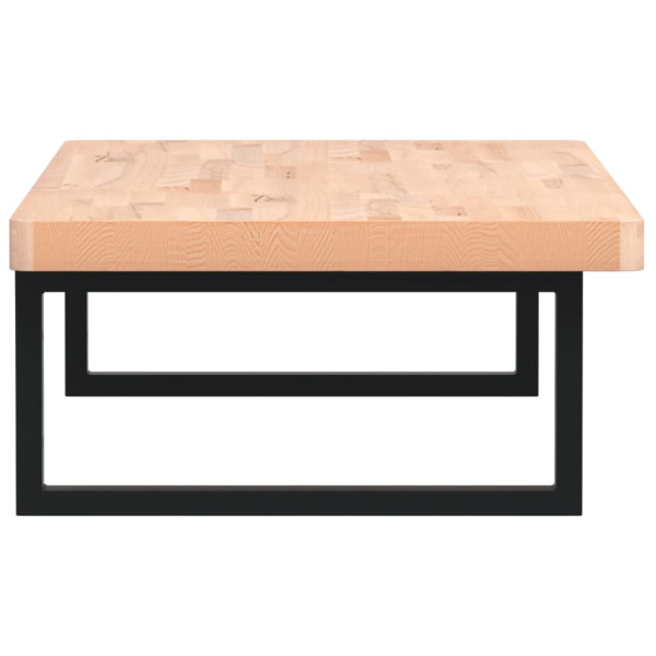 Estante de lavabo de pared de acero y madera maciza de haya M 5