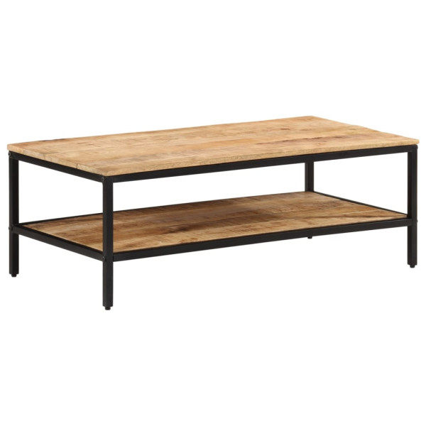 Mesa de centro de madera maciza de mango rugosa 100x50x35 cm D