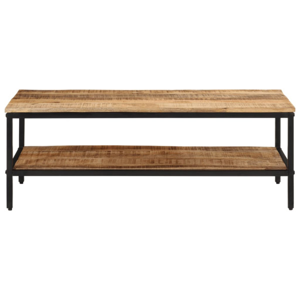Mesa de centro de madera maciza de mango rugosa 100x50x35 cm M 2