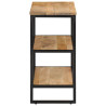 Mesa consola madera maciza de mango rugosa 70x35x70 cm 3