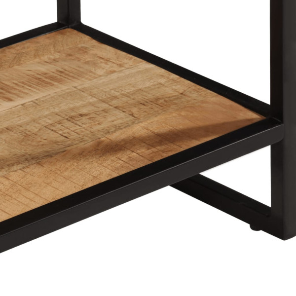 Mesa consola madera maciza de mango rugosa 70x35x70 cm M 5