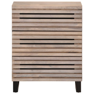 Aparador de madera maciza de mango blanco 60x34x75 cm H