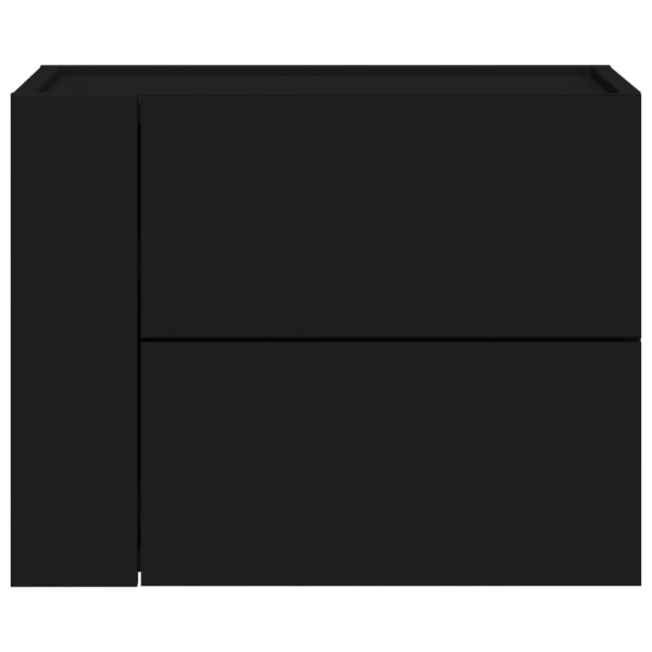 Mesitas de noche de pared 2 unidades negra 45x30x35 cm M 4