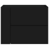 Mesitas de noche de pared 2 unidades negra 45x30x35 cm 4