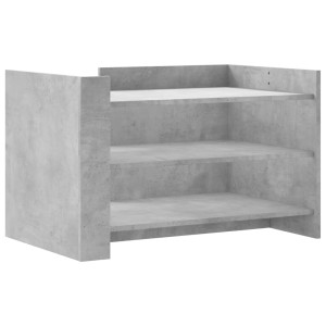 Mesa de centro madera de ingeniería gris hormigón 80x50x50 cm H