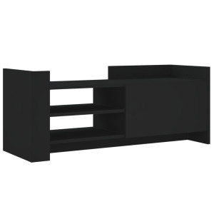 Mueble para TV madera contrachapada negra 100x35x40 cm H