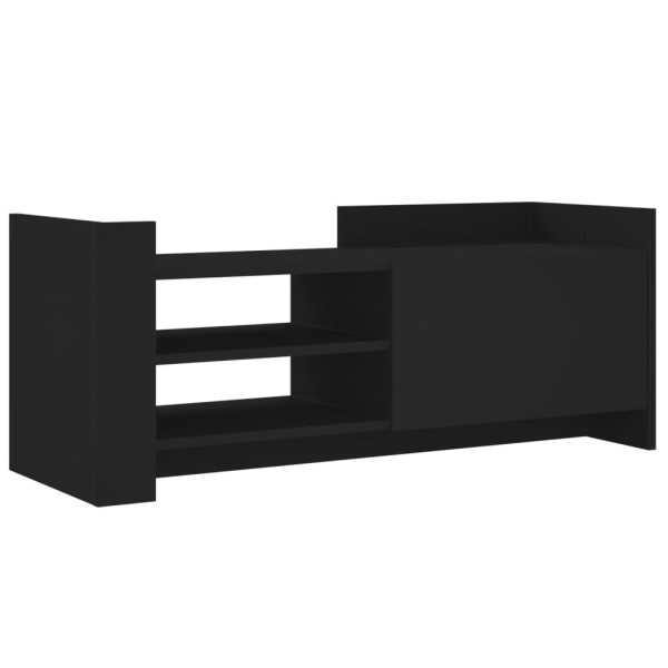 Mueble para TV madera contrachapada negra 100x35x40 cm M 2
