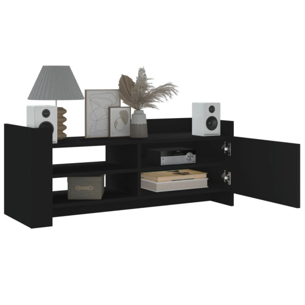 Mueble para TV madera contrachapada negra 100x35x40 cm M 3