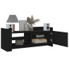 Mueble para TV madera contrachapada negra 100x35x40 cm 3