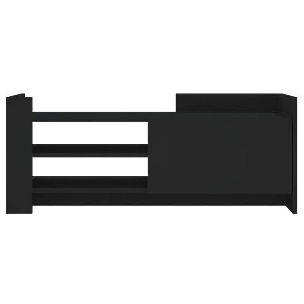 Mueble para TV madera contrachapada negra 100x35x40 cm M 4