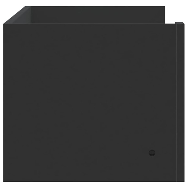 Estante de pared madera de ingeniería negro 100x35x30.5 cm M 5